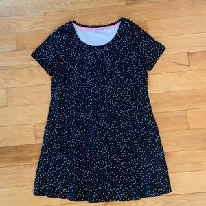 NEW never worn black polka dot dress size L